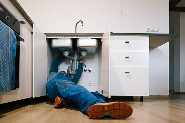 Professional Drain Cleaning technician working in Alexander, NC